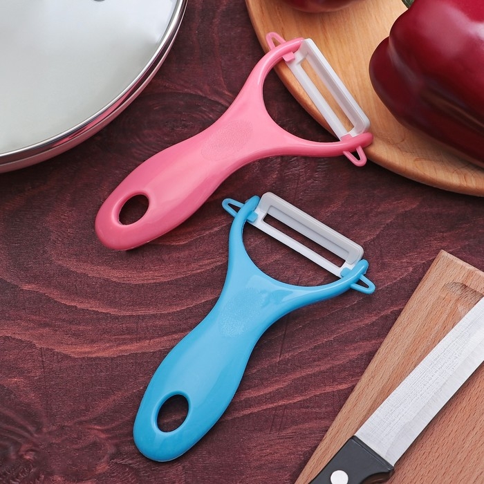 Овощечистка керамическая Доляна «Солнечная», 13 см, цвет МИКС Овощечистка керамическая Доляна «Солнечная», 13 см, цвет МИКС