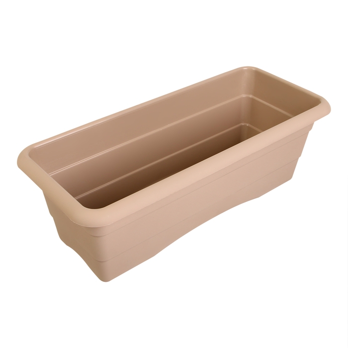 Ящик для цветов, 40 × 17,5 × 13,5 см, 6 л, цвет капучино Ящик для цветов, 40 × 17,5 × 13,5 см, 6 л, цвет капучино