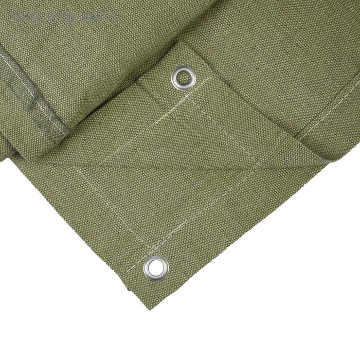 Брезент огнеупорный, 3 × 3 м, плотность 400 г/м², люверсы шаг 1 м, хаки Брезент огнеупорный, 3 × 3 м, плотность 400 г/м², люверсы шаг 1 м, хаки