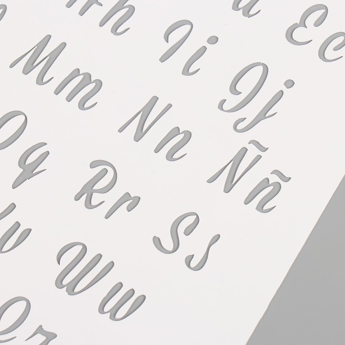 Трафарет пластиковый Трафарет пластиковый "Английский алфавит. Курсив", 15х15 см