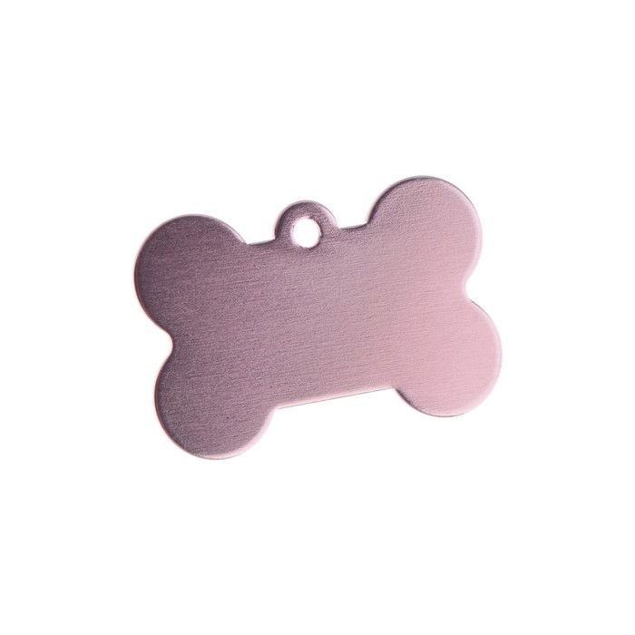 Адресник под гравировку Адресник под гравировку "Косточка", 3,8 х 2,5 см, розовый перламутр