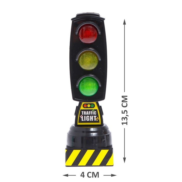 Светофор «Город», работает от батареек, световые эффекты, цвет чёрный Светофор «Город», работает от батареек, световые эффекты, цвет чёрный