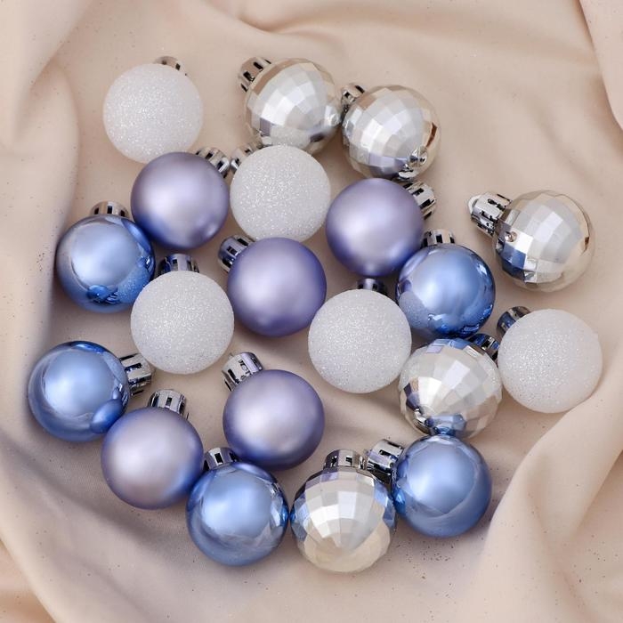 Набор шаров пластик d-3 см, 20 шт Набор шаров пластик d-3 см, 20 шт "Метелица" микс