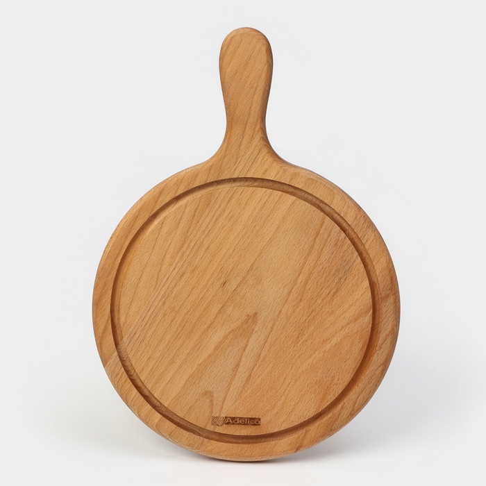 Блюдо для пиццы с ручкой Adelica, d=25 см, бук