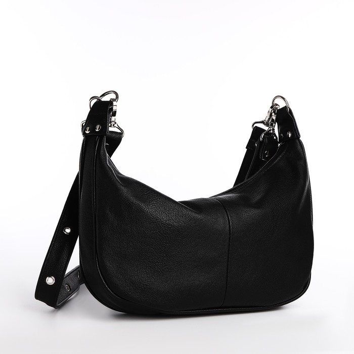 Сумка-багет Сумка-багет "Саломея" на молнии, цвет чёрный