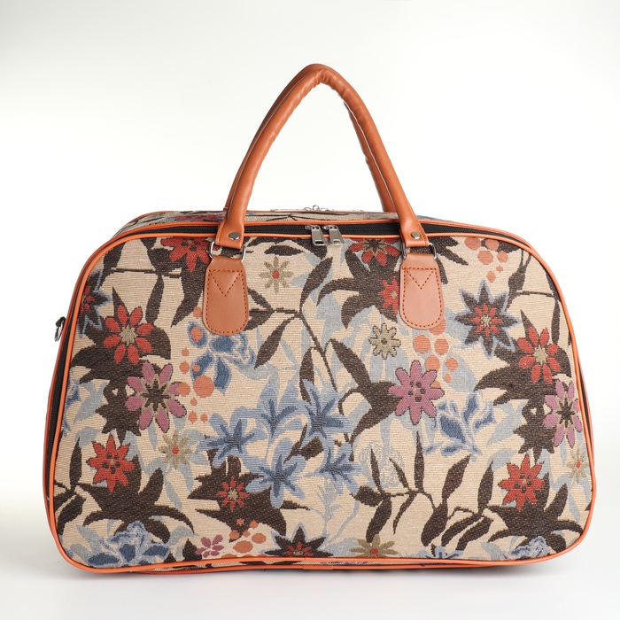 Сумка дорожная женская, 2 отдела на молниях, длинный ремень, цвет разноцветный Сумка дорожная женская, 2 отдела на молниях, длинный ремень, цвет разноцветный