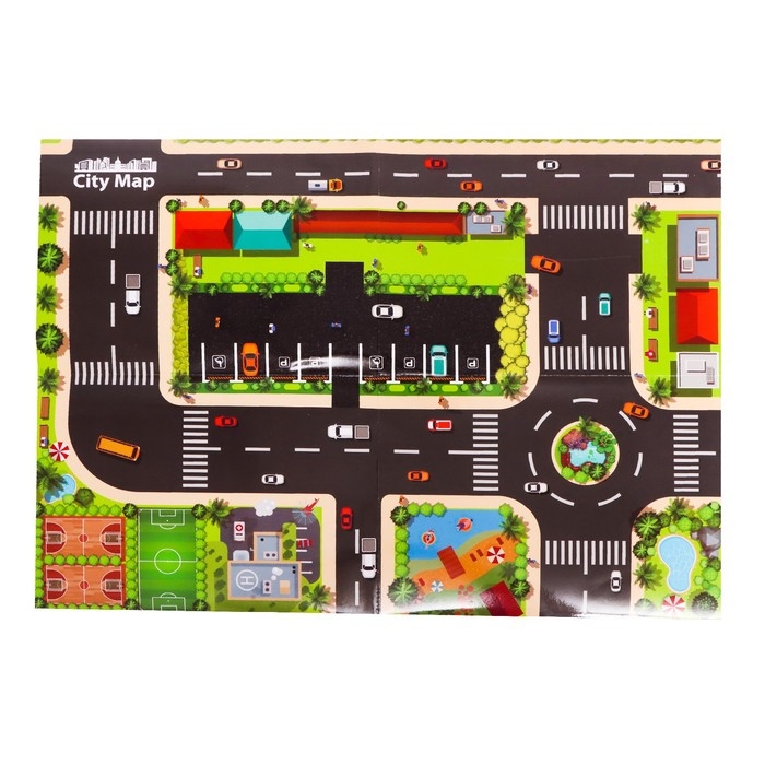 Парковка-автотрек «Город», с 4 машинами, свет и звук, работает от батареек Парковка-автотрек «Город», с 4 машинами, свет и звук, работает от батареек