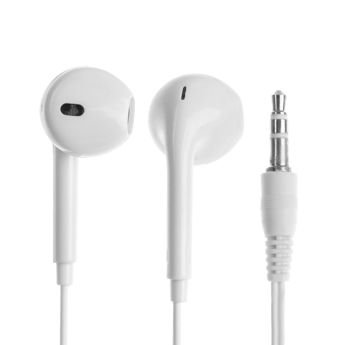 Наушники U19, проводные, вкладыши, 1 м, Jack 3.5 мм, белые Наушники U19, проводные, вкладыши, 1 м, Jack 3.5 мм, белые