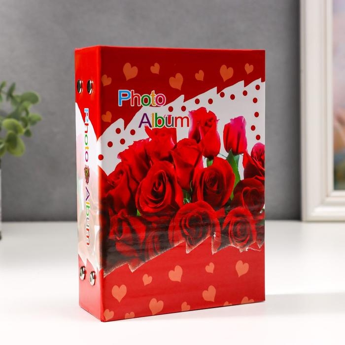 Фотоальбом на 100 фото 10х15 см Фотоальбом на 100 фото 10х15 см "Цветы" МИКС 16,5х12,5х5 см