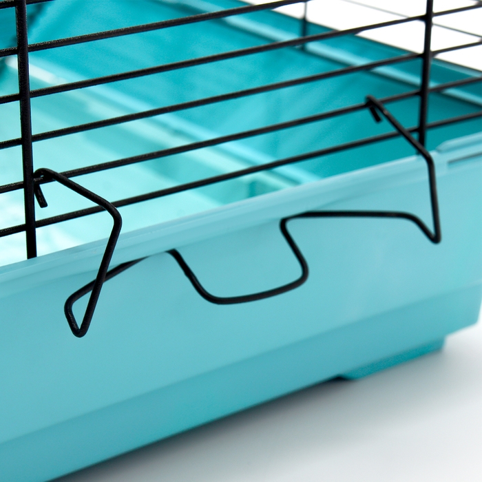 Клетка для грызунов Клетка для грызунов "Пижон" №5, с 3 этажами, укомплектованная, 41 х 30 х 58 см, бирюзовая