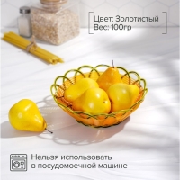 Корзинка для подачи Доляна «Ромашка», 22×8 см, цвет золотистый