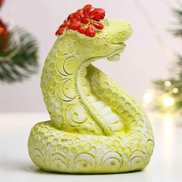 Новый год. Символ 2025. Фигура Новый год. Символ 2025. Фигура "Змея Галатея" лимонная, 7х5см