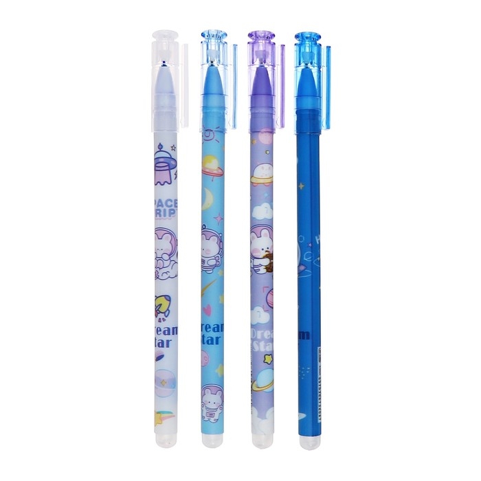 Набор гелевых ручек со стираемыми чернилами, 12 штук, 0.38мм, синий стержень, микс Набор гелевых ручек со стираемыми чернилами, 12 штук, 0.38мм, синий стержень, микс