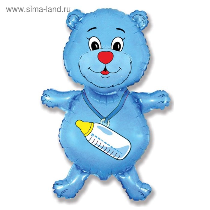 Шар фольгированный 37 Шар фольгированный 37" «Медвежонок», мальчик