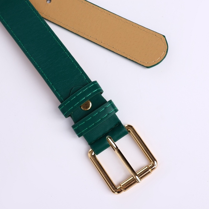 Ремень женский, ширина 3 см, пряжка металл, цвет зелёный Ремень женский, ширина 3 см, пряжка металл, цвет зелёный