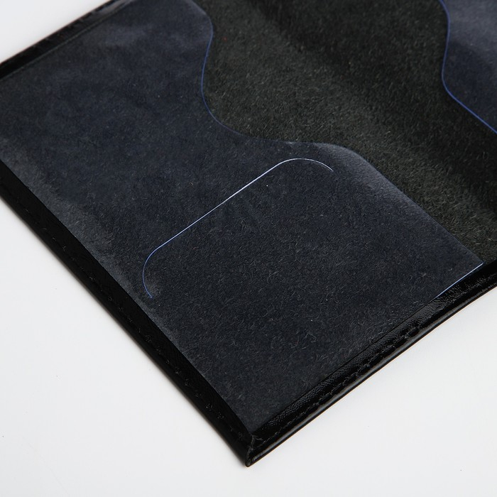 Обложка для паспорта, цвет чёрный