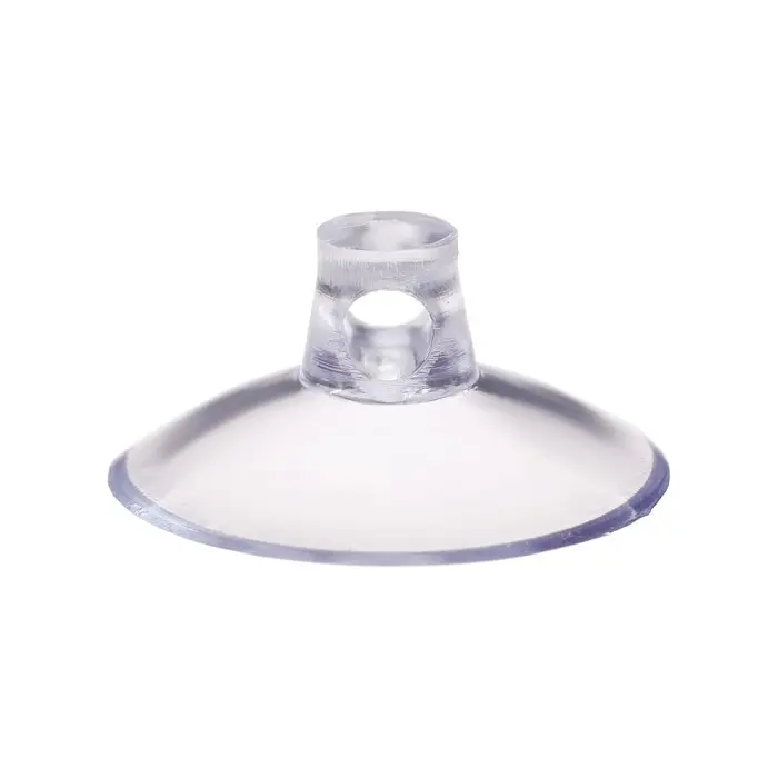 Присоска универсальная силиконовая d=25 мм, сквозное отверстие, 20 шт. в наборе, прозрачная