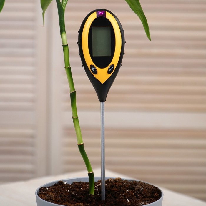 Измеритель почвы 4 в 1: для влажности, кислотности, освещёности и температуры, Greengo Измеритель почвы 4 в 1: для влажности, кислотности, освещёности и температуры, Greengo