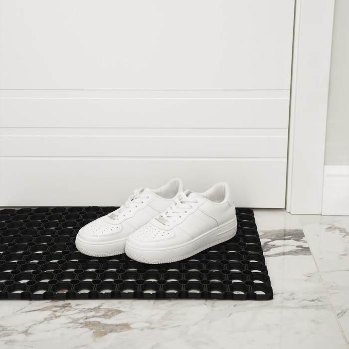 Коврик ячеистый грязесборный, 40&times;60&times;1,2 см, цвет чёрный