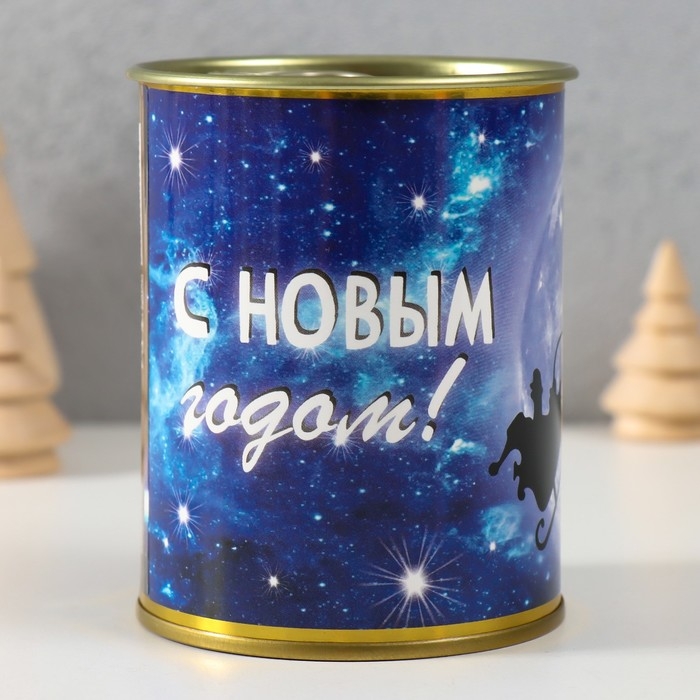 Копилка-банка металл  Копилка-банка металл "С новым годом"