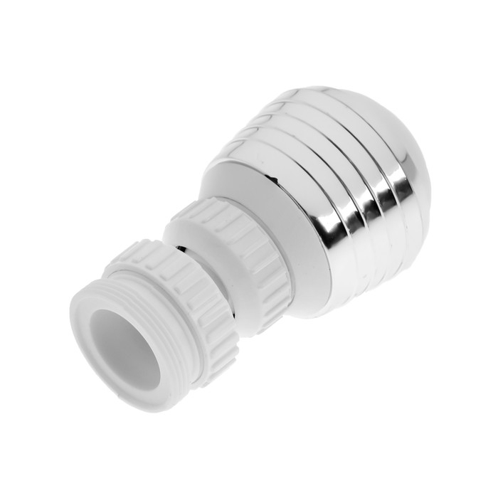 Аэратор ZEIN Z3599, поворотный, на шарнире, 2 режима, хром/белый Аэратор ZEIN Z3599, поворотный, на шарнире, 2 режима, хром/белый