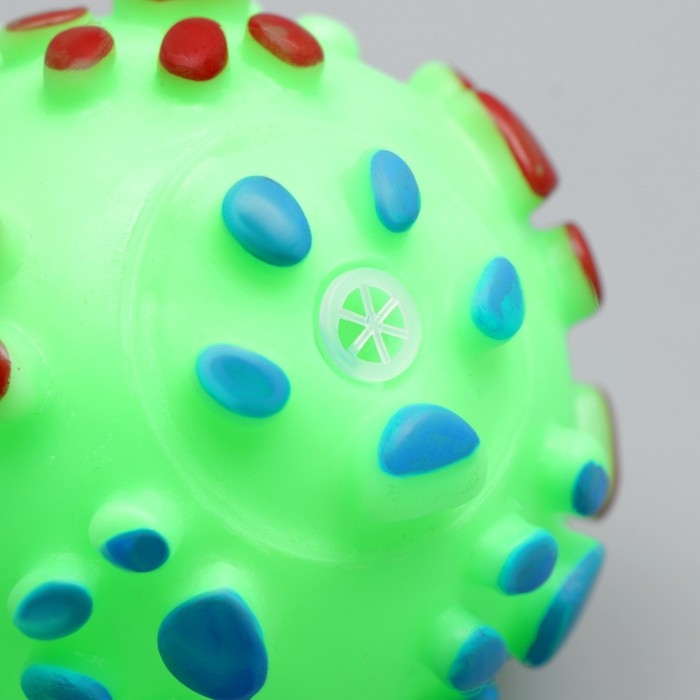 Игрушка пищащая Игрушка пищащая "Мяч Лапка"для собак, 6,5 см, зелёная