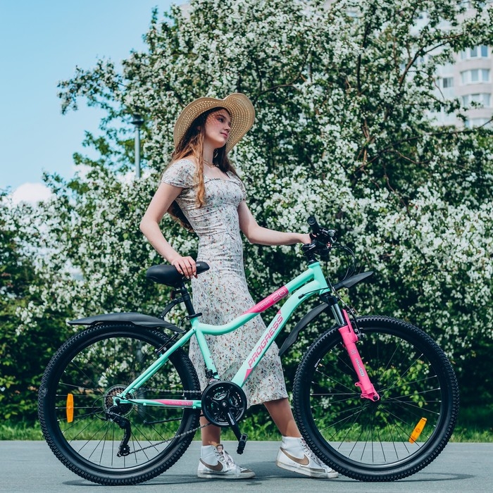 Велосипед 26 Велосипед 26" PROGRESS Lira RUS, цвет мятный, р. 15"