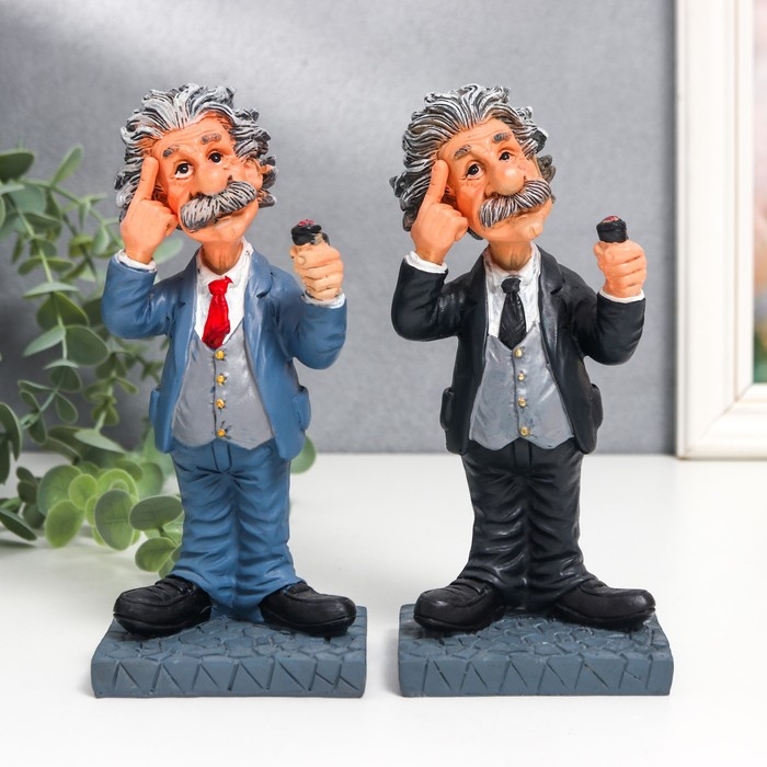 Сувенир полистоун  Сувенир полистоун "Эйнштейн" МИКС 6х7,5х17 см