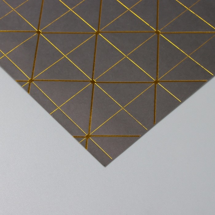 Бумага для скрапбукинга двусторонняя Бумага для скрапбукинга двусторонняя "Версаль и ромбы золото" плотность 180 гр набор 5 шт 30,5х32 см