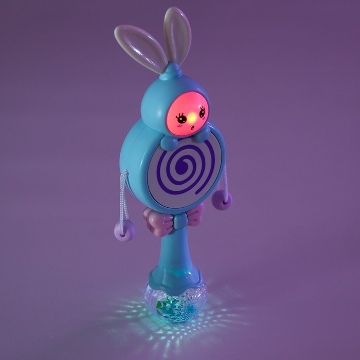 Погремушка музыкальная «Зайка барабан», эластичные ушки, цвет МИКС, Крошка Я Погремушка музыкальная «Зайка барабан», эластичные ушки, цвет МИКС, Крошка Я