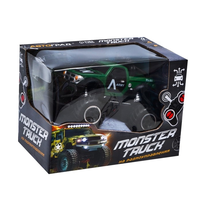 Джип радиоуправляемый «Армия», работает от батареек, цвет зелёный Джип радиоуправляемый «Армия», работает от батареек, цвет зелёный