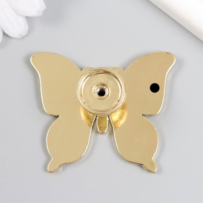Ручка для шкатулки металл Ручка для шкатулки металл "Бабочка" золото 5,2х6,3 см