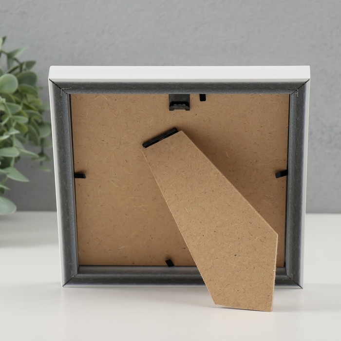 Фоторамка пластик Фоторамка пластик "МИРАМ" 15х15 см, 641861 белый (пластиковый экран)