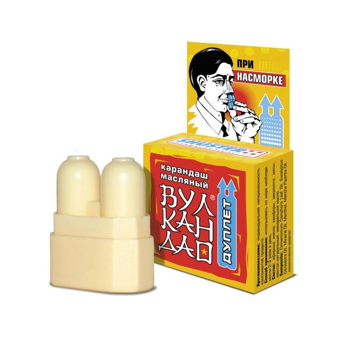 Ингалятор карандаш на эфирных маслах «Вулкан Дао» дуплет, при насморке, 5 г Ингалятор карандаш на эфирных маслах «Вулкан Дао» дуплет, при насморке, 5 г