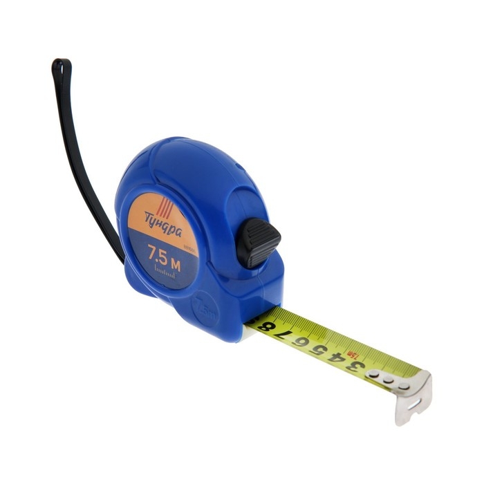 Рулетка ТУНДРА, пластиковый корпус, 7.5 м х 25 мм Рулетка ТУНДРА, пластиковый корпус, 7.5 м х 25 мм