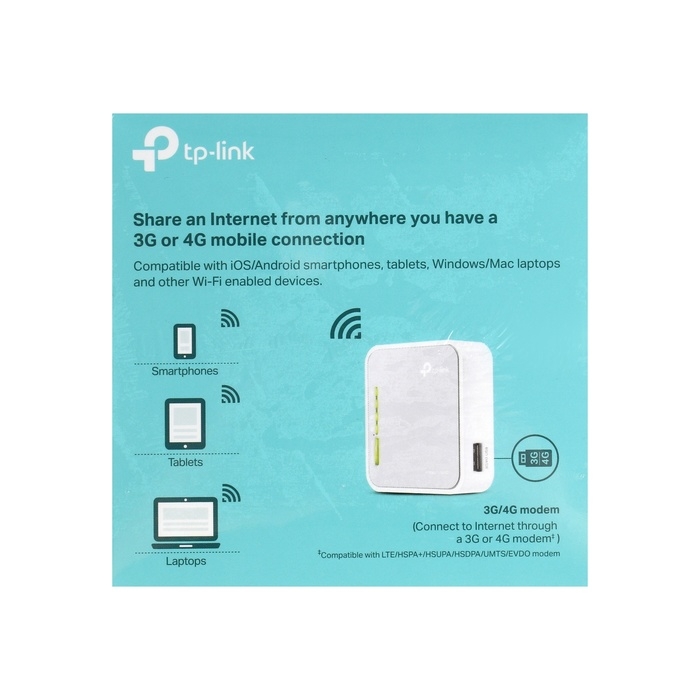 Wi-Fi роутер TP-Link TL-MR3020, 300 Мбит/с, 1 порт 100 Мбит/с, белый Wi-Fi роутер TP-Link TL-MR3020, 300 Мбит/с, 1 порт 100 Мбит/с, белый