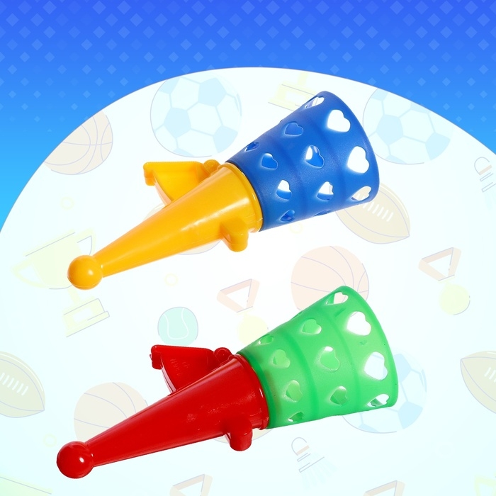 Игра «Кидай лови. Дуэль», 2 конуса, 2 шарика Игра «Кидай лови. Дуэль», 2 конуса, 2 шарика