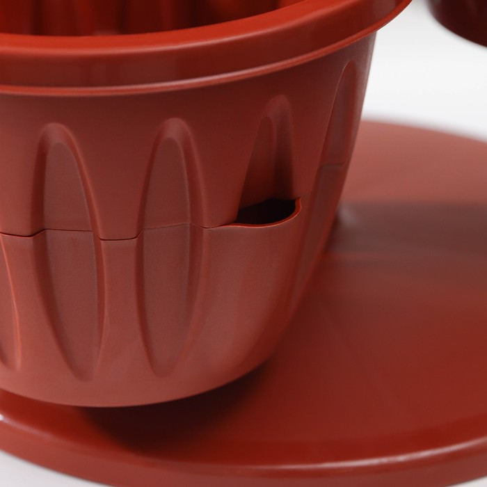 Кашпо многоярусное «Каскад», 3 шт, 700 мл, цвет терракотовый Кашпо многоярусное «Каскад», 3 шт, 700 мл, цвет терракотовый