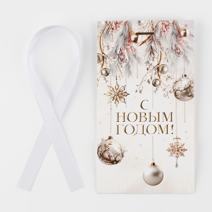 Пакет подарочный новогодний с лентой «Вошебный Новый год», 13 х 23 х 7 см , Новый год Пакет подарочный новогодний с лентой «Вошебный Новый год», 13 х 23 х 7 см , Новый год