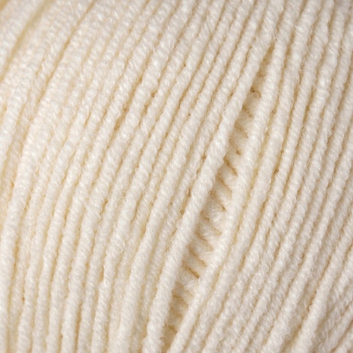 Пряжа  Пряжа "Jeans" 55% хлопок, 45% акрил 160м/50гр (03 молочный)