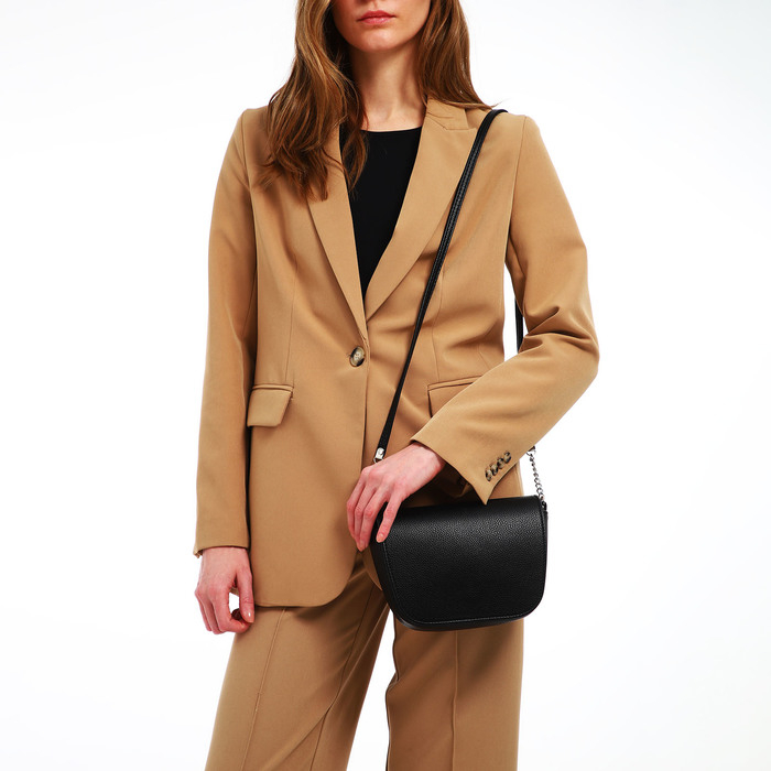 Cумка женская TEXTURA, мессенджер, маленький размер, цвет чёрный Cумка женская TEXTURA, мессенджер, маленький размер, цвет чёрный