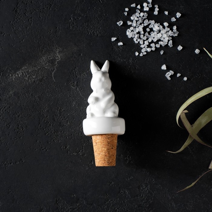 Пробка для бутылки Доляна «Зайка», 10 см Пробка для бутылки Доляна «Зайка», 10 см