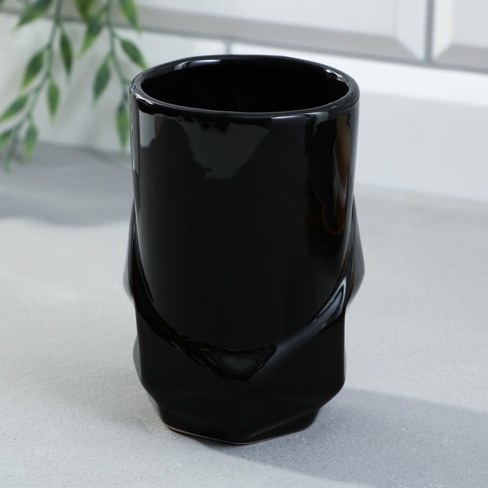 Набор аксессуаров для ванной комнаты «Black», 3 предмета, дозатор, стакан, мыльница Набор аксессуаров для ванной комнаты «Black», 3 предмета, дозатор, стакан, мыльница