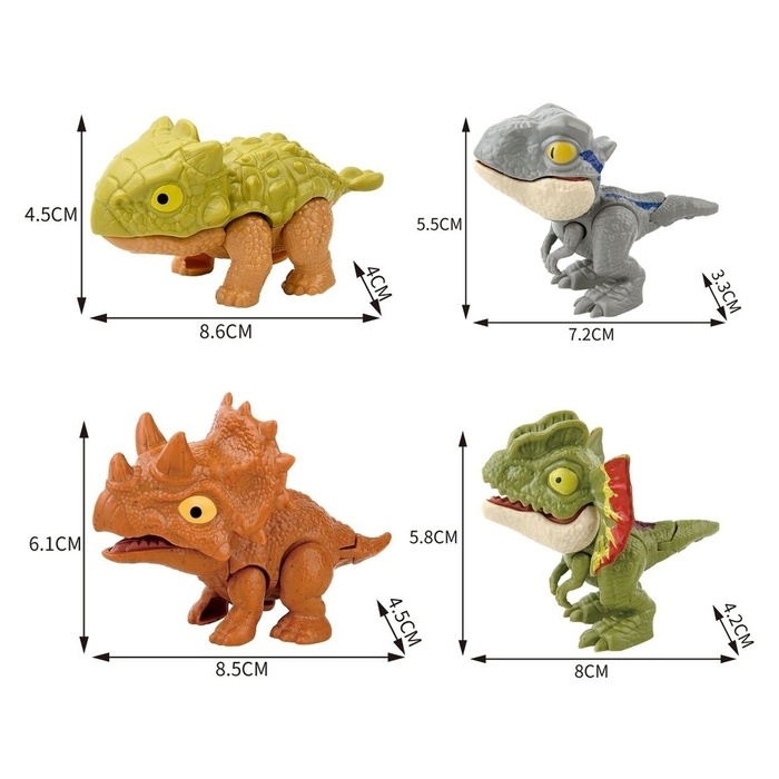 Игровой набор «Dino. Зубастики», подвижные детали, 4 фигурки динозавров Игровой набор «Dino. Зубастики», подвижные детали, 4 фигурки динозавров