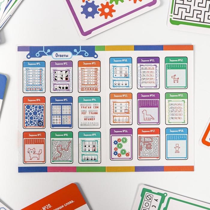 Настольная игра на логику и мышление «Головоломки», 30 заданий, 7+ Настольная игра на логику и мышление «Головоломки», 30 заданий, 7+