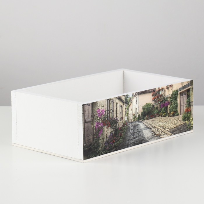 Кашпо флористическое деревянное  Кашпо флористическое деревянное " ПРОВАНС №4" 24,5х14,5х8 см