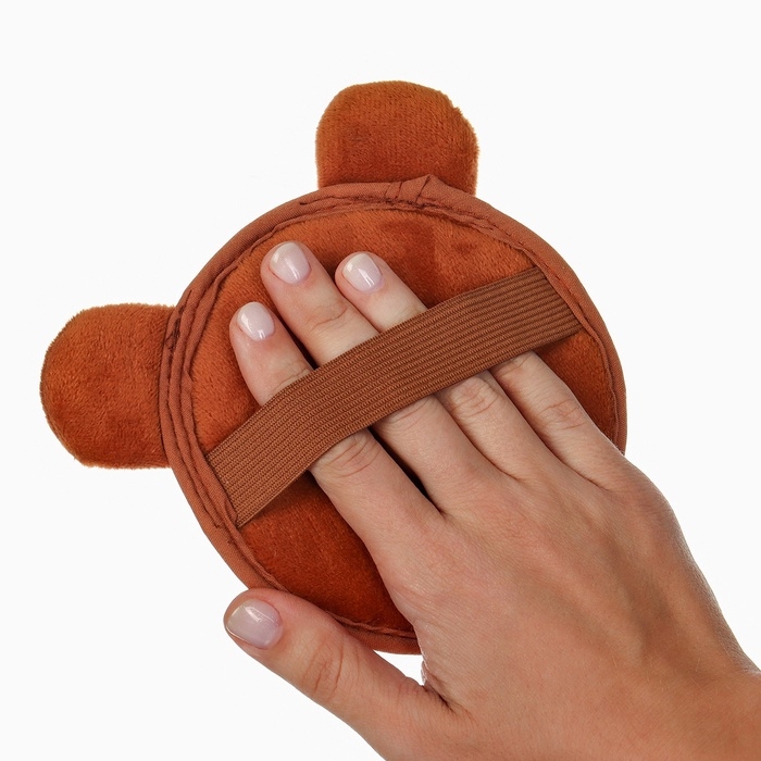 Мочалка детская «Мишка» 11х10 см, Крошка Я Мочалка детская «Мишка» 11х10 см, Крошка Я