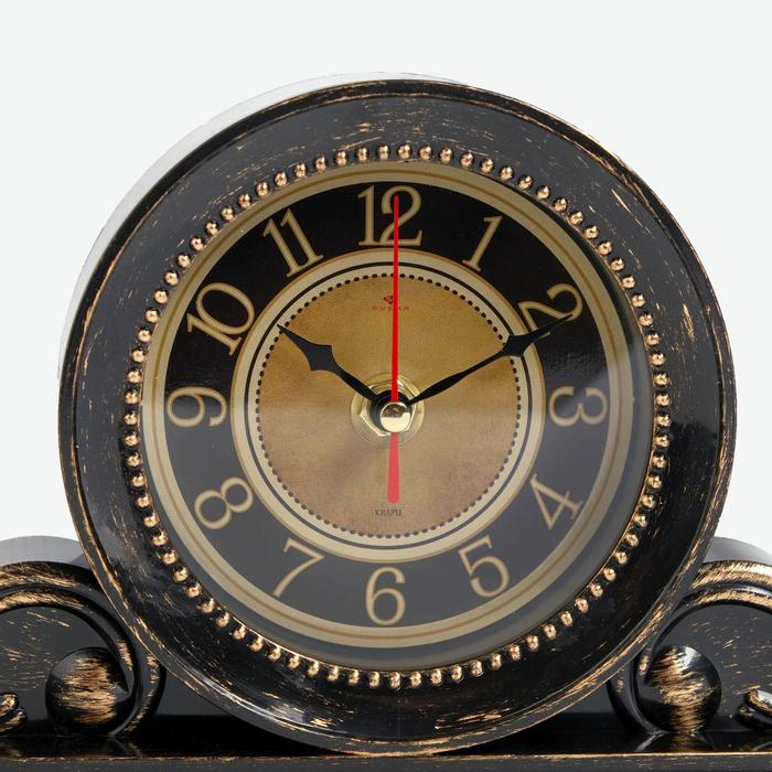 Часы настольные Часы настольные "Классика", бесшумные, 26 х 14 см, d-9.5 см, черные