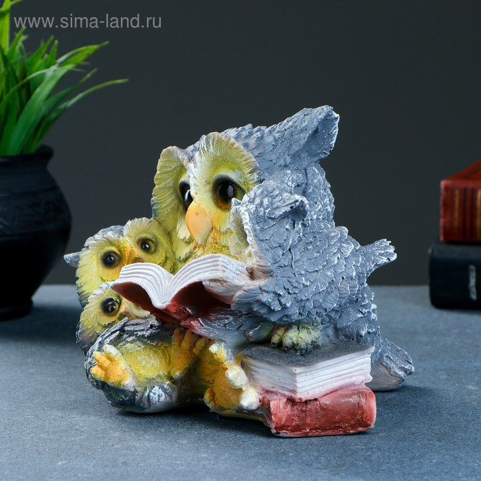 Копилка  Копилка "Сова с совятами и книгой" 17х15см