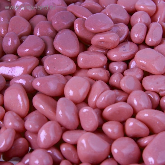 Грунт для аквариума  Грунт для аквариума "Галька цветная,  розовая" 800г фр 8-12 мм